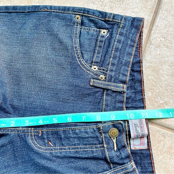 Levi Strauss Stretch Low Rise Bootcut Denim Dark Blue Jeans Women’s 6 LONG - Picture 10 of 11